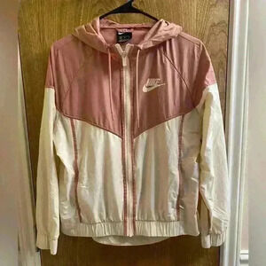 Nike Sportswear Windrunner Jacket Guava Ice Pink Two Tone Hooded Size Medium
